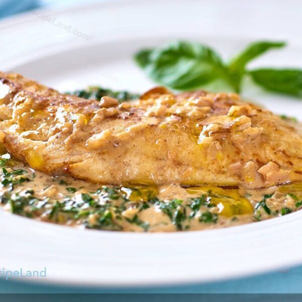 red snapper with basil sauce
